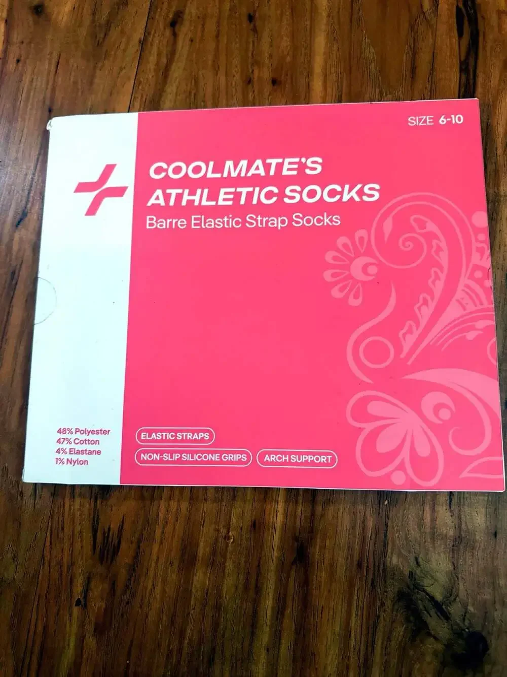 Bundle of 4 Boxes Coolmate Athletic Socks Barre Elastic Strap Socks Size 6-10